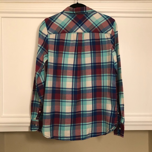 J. Crew Factory Plaid Flannel Pull-Over - Picture 4 of 7
